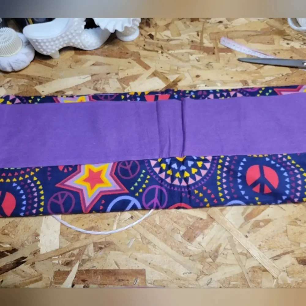 Homemade Standard‎ Size Pillowcase Purple Stars Flannel